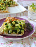 Quiche con zucchine e fiori di zucca