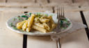 Penne al sedano e pesto nocciole