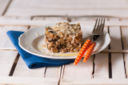 Farro con melanzane e ricotta affumicata