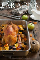 Faraona al forno con frutta–Roasted guinea-hen with fruits -