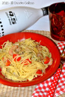 Spaghetti con gamberetti e carciofi