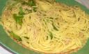 Spaghettini con tonno e rucola