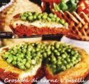 Crostata buonissima di carne e piselli