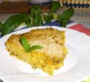 Torta salata di riso alla menta con il risotto avanzato