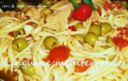 Linguine piccanti con tonno e olive