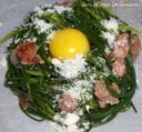 Nidi con uova di quaglie e salsiccia marchigiana