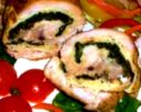 Rotolo di tacchino con frittatina e spinaci