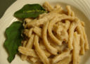 Strozzapreti con crema di melanzane e ricotta