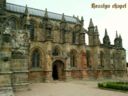 I Petticoat Tails (biscotti scozzesi) e una cartolina da Rosslyn Chapel (Scozia) e