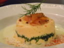 Timballo di Salmone in Brodo di Pesce