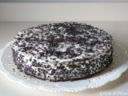 Torta al cacao con crema stracciatella