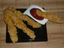 Bastoncini di pollo croccanti con salsa agrodolce