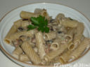 Tortiglioni con melanzana e pancetta