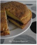 Torta margherita con farcitura prugnole selvatiche Rda e crostina di amaretti
