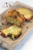 cake di feta, semi di girasole e fiori di finocchio