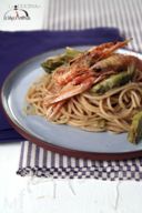 spaghetti scampetti e carciofi