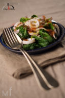 insalata di calamari, spinaci e marmellata di arance