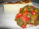 Torta di ricotta rustica con caponata