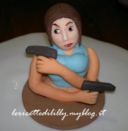 torta di compleanno tomb raider in pdz
