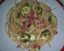 spaghettoni estivi con prosciutto e zucchine