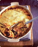 Moussaka con carne di agnello.