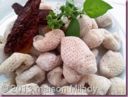Gnocchi semi integrali con crema di pomodori secchi e basilico.