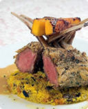 Carré di agnello alla senape con cuscus