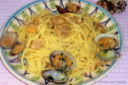 Ricetta mare:spaghetti con vongole veraci,aglio e peperoncino