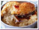 Soufflé di pane alle amarene