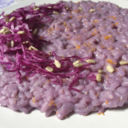 Risotto al cavolo viola e burro di semi di girasole