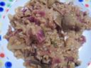 Risotto con funghi misti e cavolo cappuccio