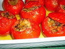 Pomodori gratinati ripieni di zucchine e tonno