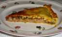 Torta salata con champignon al Cognac, prosciutto cotto e formaggio