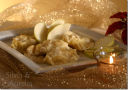 Ravioli al foie gras e mele, con salsa allo scalogno