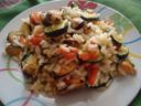Ricetta facile del riso al forno con verdure e cozze
