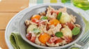 Straccetti di maiale al melone e prosciutto.