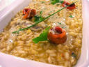 Risotto con peperoni e alici.