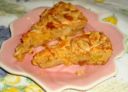 Torta di pesche con amaretti e savoiardi