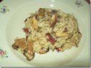 Risotto con bresaola e funghi