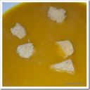 Crema di zucca light con crostini di pane di kamut