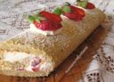 Rotolo al pistacchio, cioccolato bianco e fragole!