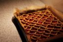 La crostata di grano saraceno e marmellata per la prima colazione gustosa