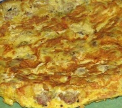 Frittata con gamberi