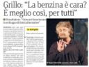 Benzina a 10 euro a litro: la proposta choc di Beppe Grillo