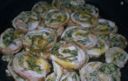 Rollé di coniglio ripieno con mollica e verdure