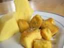 La ricetta della polenta fritta con pancetta