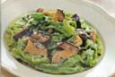 Primo Piatto: Tagliatelle verdi alla trentina
