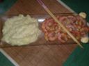 Ricetta facile piatto: gamberoni sale e pepe con purè