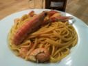 Linguine agli scampi, zafferano e Pastis