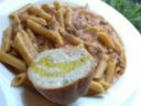 Primi: i maccheroncini salsiccia e fagioli